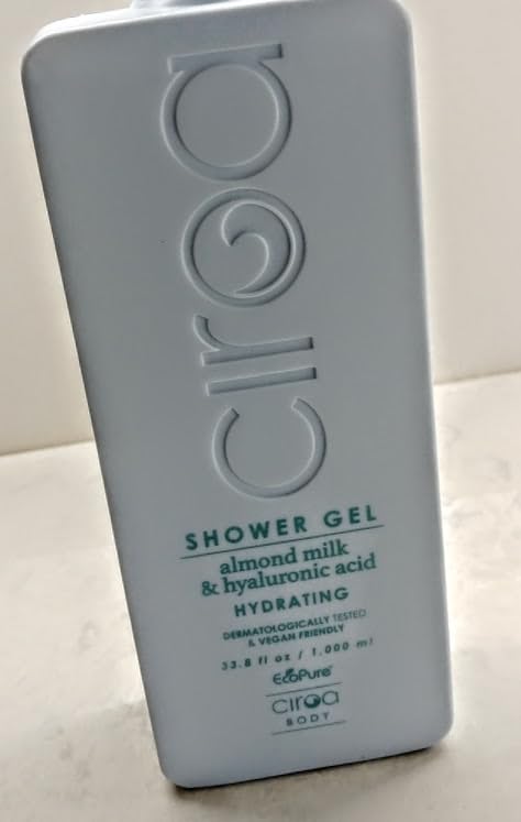 Ciroa, Almond Milk & Hyaluronic Acid, SHOWER GEL, Hydrate & Nourish, 33.8 fl oz 1,000ml (Pack of One)