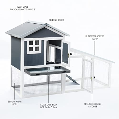 FeelGoodUK BUNNY ARK - Hybrid - Double Tier Rabbit Hutch and Run Guinea Pig Hide House Cage Pen Home (RH10) - Image 3