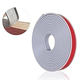 5M Couvre Chant en Flexible en Forme de u Autocollante Chant Bande Chant Plan de Travail Bande de Garniture TPE Couvre Chant pour meuble de Chant Plan de Travail pour protéger Les Bords (gris, 15 mm)