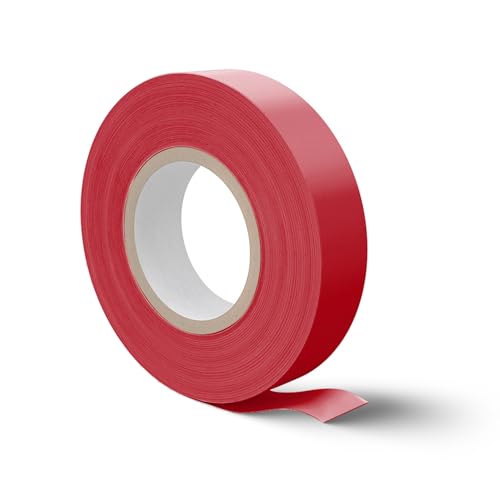 Image of Flame Retardant Red Electrical Tape; 3 /4 Inch * 66 Feet; PVC Electric Tape for Under 600V Electric, Repair, Home Outdoor Indoor Wire Insulation, 5℉ to 221℉ (1, Red)