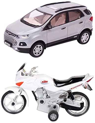 Image of Centy Toys Plastic Pull Back Car, 1 Pull Back Car, Multicolour & Karizma Bike (Colors May Vary) - Adult