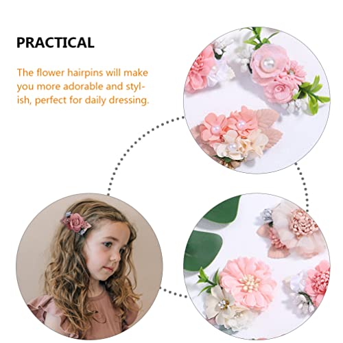 12 Unidades Flor Artificial Grampo De Cabelo Grampos De Cabelo De Flores Para Mulheres Clipes De Flo