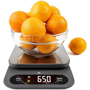 Greater Goods High Capacity Kitchen Scale – A Premium Food Scale That Weighs in Grams & Ounces w/a 22 Pound Capacity | Feat. a Hi-Def LCD Screen and Stainless Steel Platform | Designed in St. Louis