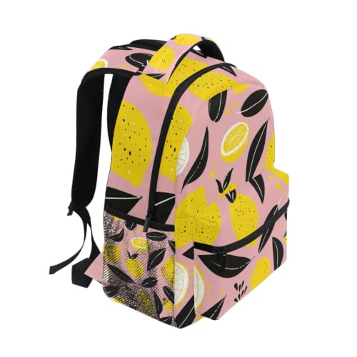 Cartable étudiants citrons rose pour alléger le dos des écoliers