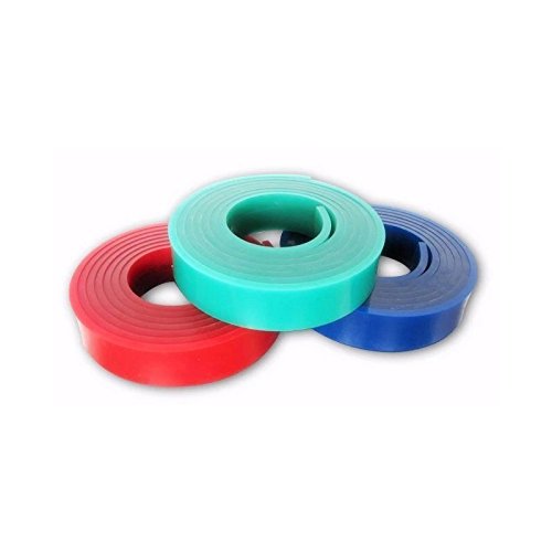 POVOKICI 50mm x 9mm x 6FT（ 72\"）Single Silk Screen Printing Squeegee Blade Polyurethane Rubber 70 Duro (Green Color) - Thumbnail 3