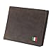 Produktbild Echt-Leder Herren Geldbörse mit Logo im Vitage Look  Kompaktes Portemonnaie mit hochwertige Verarbeitung & ausreichend Platz  mit Italien Flagge