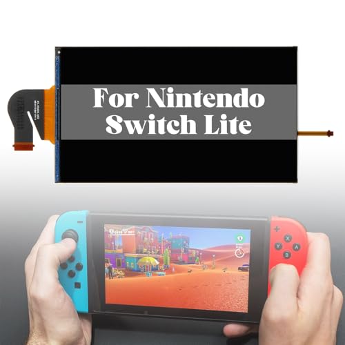 Nintendo Switch Lite スクリーン交換キット Nintendo Switch Lite LCD 交換用 Switch Lite ディスプレイ修理用 ブラック (タッチデジタイザーなし)