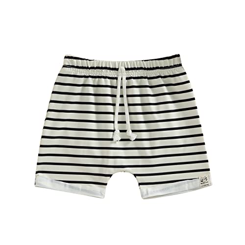 Image of Newborn Toddler Baby Boy Shorts Summer Cotton Checkerboard Plaid Jogger Shorts Elastic Waist Casual Short Pants 0-3T