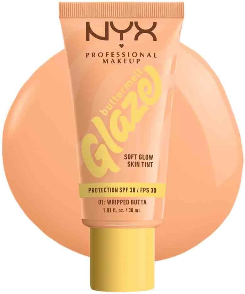 Skin Tint, Buttermelt Glaze Soft Glow Skin Tint for Face, with Niacinamide, Shea Butter and Mango Butter, with Up To 12 Hour Wear and SPF 30, Shade: Whipped Butta