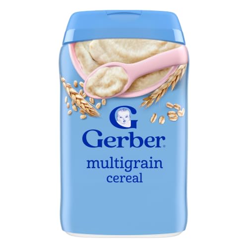 Gerber Stage 2 Baby Food, Multigrain Cereal, Whole Grains, Iron, Zinc & Vitamin B12, Baby Cereal...