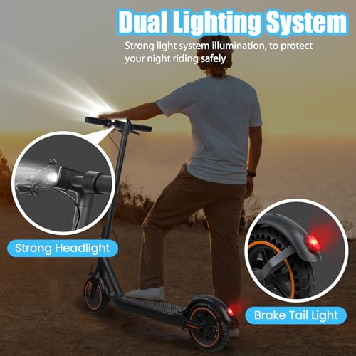 Electric Scooter, 8.5″ Solid Tires E-Scooter, Powerful 500W