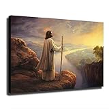 VAKUUM Greg Olsen Christ Jesus Hope On The Horizon Poster Canvas Painting Wall Art HD Picture Printing Artwork Modern Office Living Room Bedroom Background Wall Home Decor (24×36inch-No Framed)