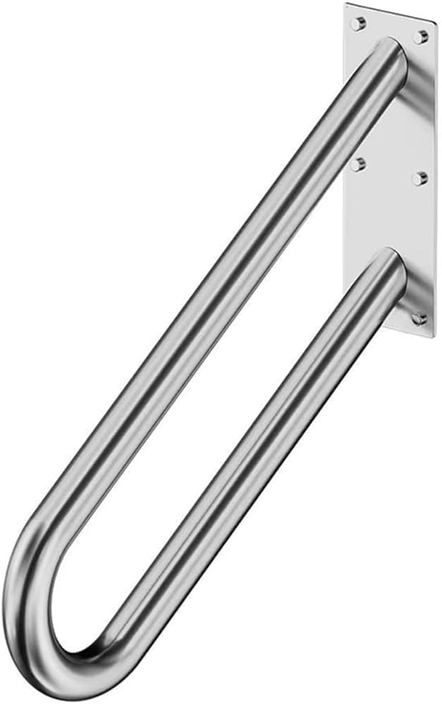 Rampe d'escalier inoxydable Slive U antichute fixation murale 1-3 marches 70cm