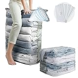 TAILI Vacuum Storage Bags 4 Pack, Jumbo Cube (31x40x15 Inch), Extra Large Vacuum Seal Bags for Clothing, Comforters, Blankets, Pillow, Bedding, Sweater, Closet Organizers, Space Saving, Cream