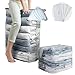 TAILI Cube Vacuum Space Saver Bags Jumbo Size 4 Pack of 31x40x15 inch Extra Large Compressed Closet Organizers and Storage Bags for Comforters, Pillows, Bedding, Blankets, Clothes, No Pumps Needed