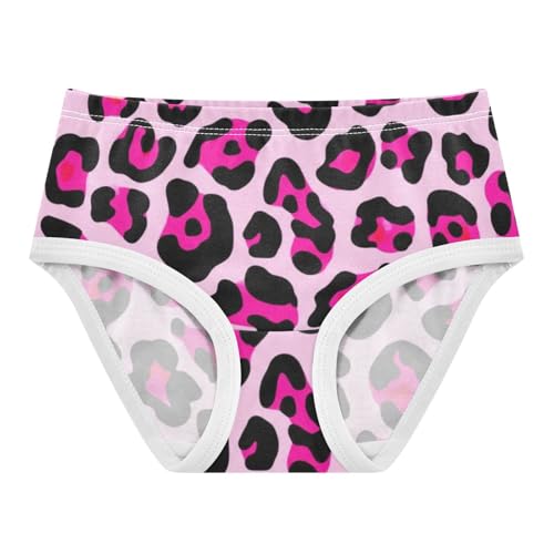 Toddler Underwear Floral 2t Cotton Girl Panties Cute Stylish Undies Kids Briefs Leopard Print Pink Black