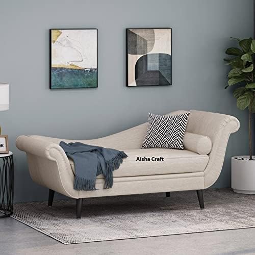 Classic Modern Feel Chaise Lounge (Beige)
