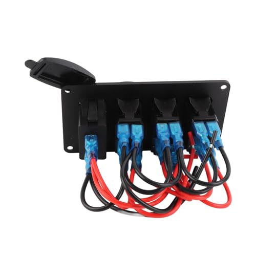 Material ABS duradero para interruptor de luz dual náutico y automoción 4