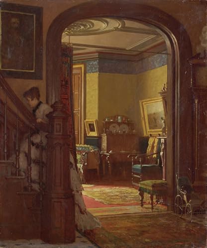Tableau Eastman Johnson Pas à la par 60x90cm pour décoration de chambre vintage