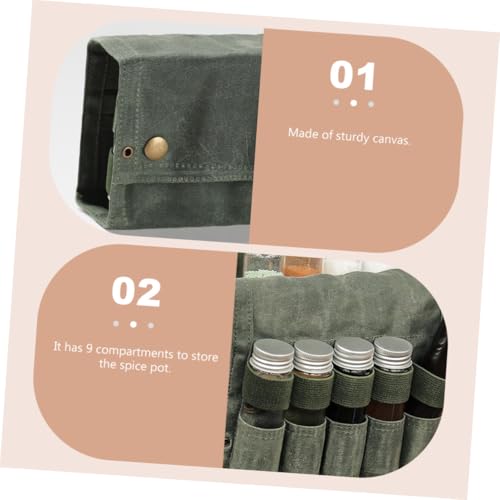 Pochette à épices camping 9 compartiments TEHAUX pour ne plus manquer de goût
