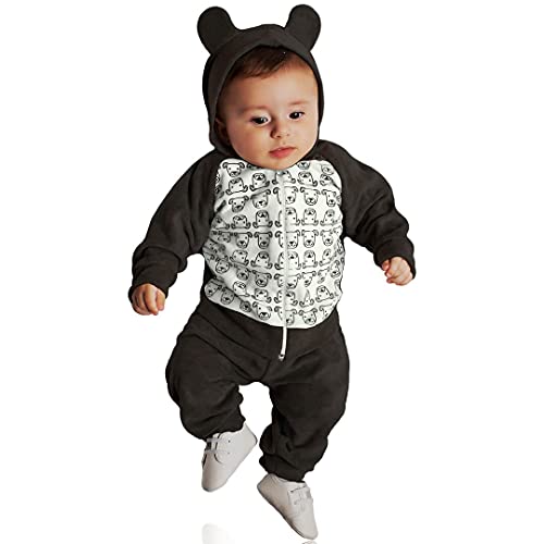 Conjunto Bebê Menino Plush Calça e Blusa Orelhinha (M)