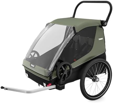 Thule Courier Kinder-, Hunde- Und Lastenfahrradanhänger Vintage Green, One-Size