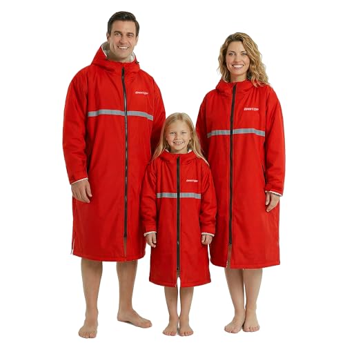 Image of Owntop Swim Parka Adult Kids | Waterproof & Quick-dry | 2-Way Zipper | Oversized Hooded Changing Robe for Beach Pool
