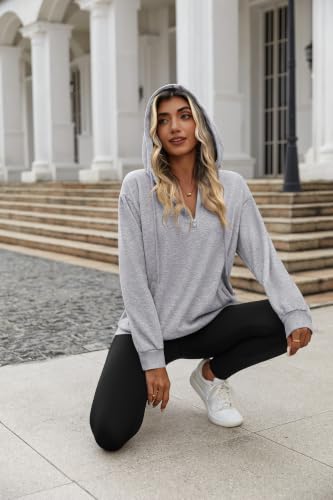 Image of Zeagoo Hoodies for Women Half Zip Up Oversized Sweatshirt Fall Clothes 2026