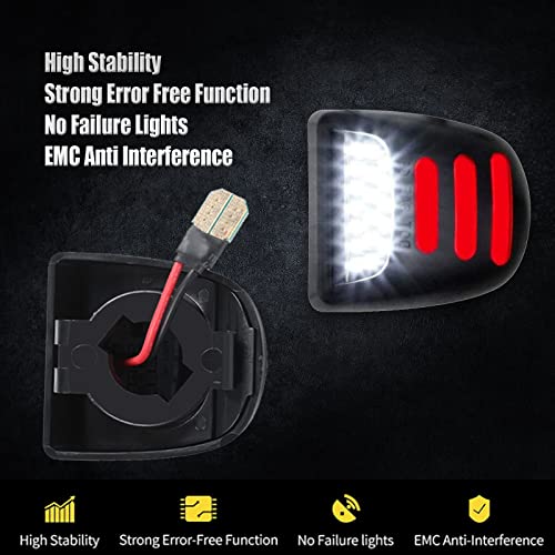 Bestview Led License Plate Light Tag Lamp Assembly - Tag Lights Led With Red Oled Neon Tube - Compatible With Chevy Silverado Suburban Tahoe Gmc Sierra 1500 2500 3500 Hd Escalade Ext, 2 Pieces #TOP7