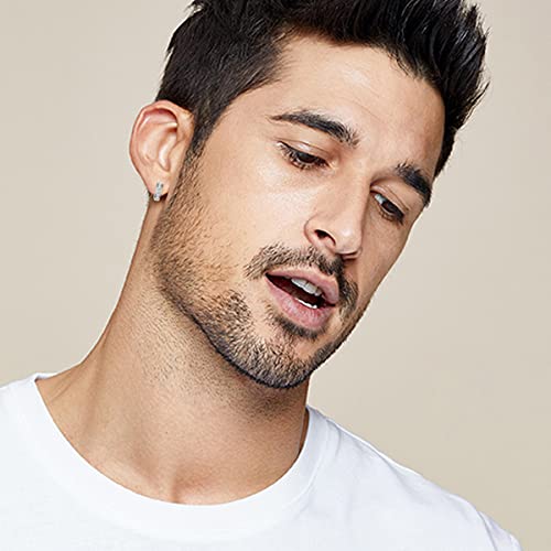 Huggie Earrings Sterling Silver Cubic Zirconia 15mm Hypoallergenic Hoop Earrings for Men Women4