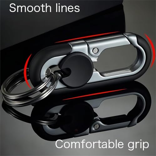 Image of CHRIS GOOD Men's Car Key Chain 2pcs, Personalized Creative Stainless Steel Car Keychain for Men