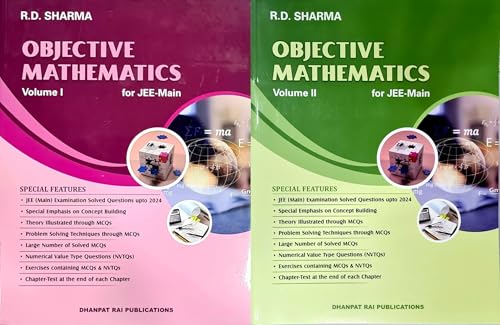 Image of Objective Mathematics for JEE Mains - Vol. 1 and 2 - Set of 2 Books - 2024 /Ed. for 2025 Exams [ORIGINAL BOOKS WITH TOP GRADE PAPER & PRINT]
