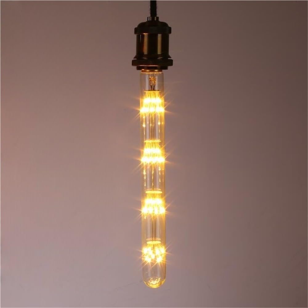 Fengyan Bombillas Domésticas 10 unids/Lote 85-265V 3W T30-300mm Full Star Edison Vintage LED Full Star Bombilla T300 Flauta Bombilla Tubular