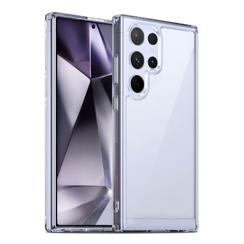 Image of Case for Samsung Galaxy S24 Ultra 5G, Military Grade Drop Protection Phone Case, Yellowing Resistant, Anti-Scratch Hard PC Back, Shockproof Hard Ultra-Thin Protective Cover, Clear