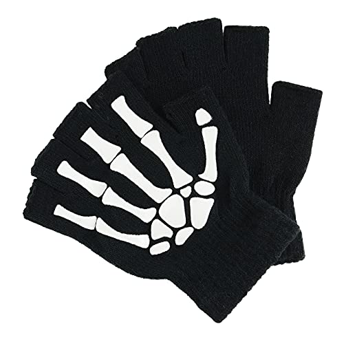 Image of Winter Ski Gloves-3M Thinsulate Warm Adult Touchscreen Snow Gloves for Men & Women with Zipper Pocket Waterproof Snowboard Mitten, Black Fingerless One Pair, One Size