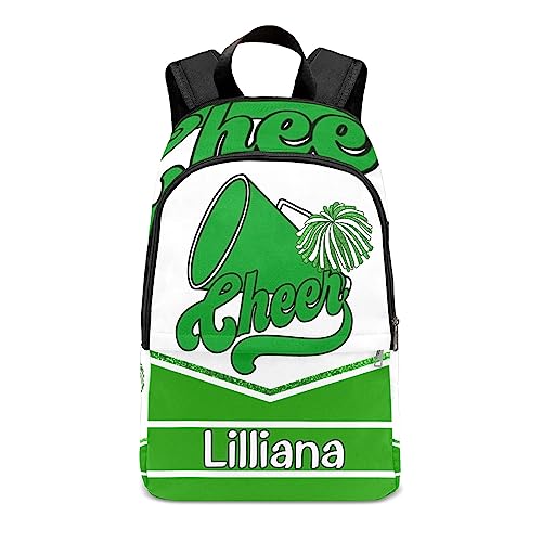 zaaprintblanket Personalized Green Cheer Cheerleader Backpack Casual Daypack Bag for Man Woman2