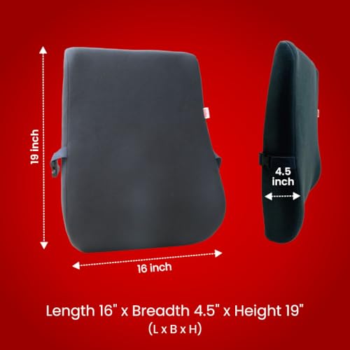 Image of Dr.Ortho Orthopaedic Back Support for Chair, Car, Sofa, Back Rest for Lumbar & Back, High Density - Long Size Backrest