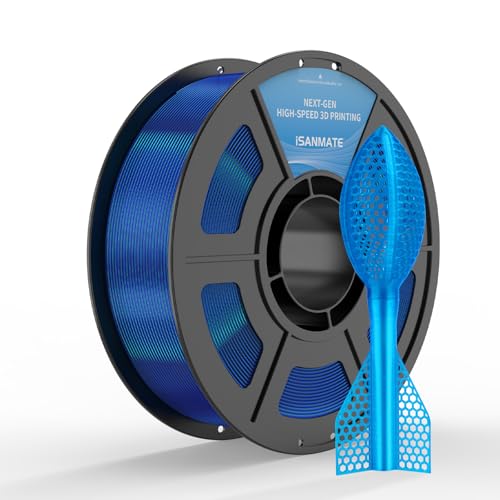Image of iSANMATE TPU Filament 1.75mm, Clear Blue TPU 95A HF High Speed, 1kg | Flexible Tough Wear-Resistant Elastic; HF TPU 50-100mm /s; Compatible with Bambu Lab and Most FDM 3D Printer; for TPU Beginner