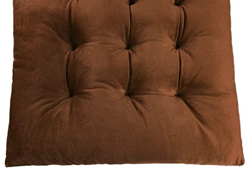 Elfjoy 4 Pack Chair Cushions For Dining Chairs Chair Pads Cushion For Kitchen Office Tufted Square Seat Cushion With Ties (U Shape Coffee) #TOP2