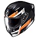 ScorpionEXO R420 Full Face Adult Street Motorcycle Helmet with Bluetooth Ready Speaker Pockets DOT Snell Approved Pace (Orange - Large)