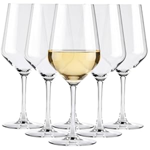 Glasmark KROSNO 1992 Weißweingläser - Transparent - Spülmaschinengeeignet - 6er Set - 470 ml