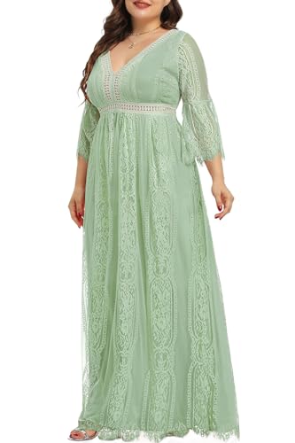 Plus Size Wedding Dress Boho - Maxi Bridal Shower Bohemian Formal Lace Long Dresses4