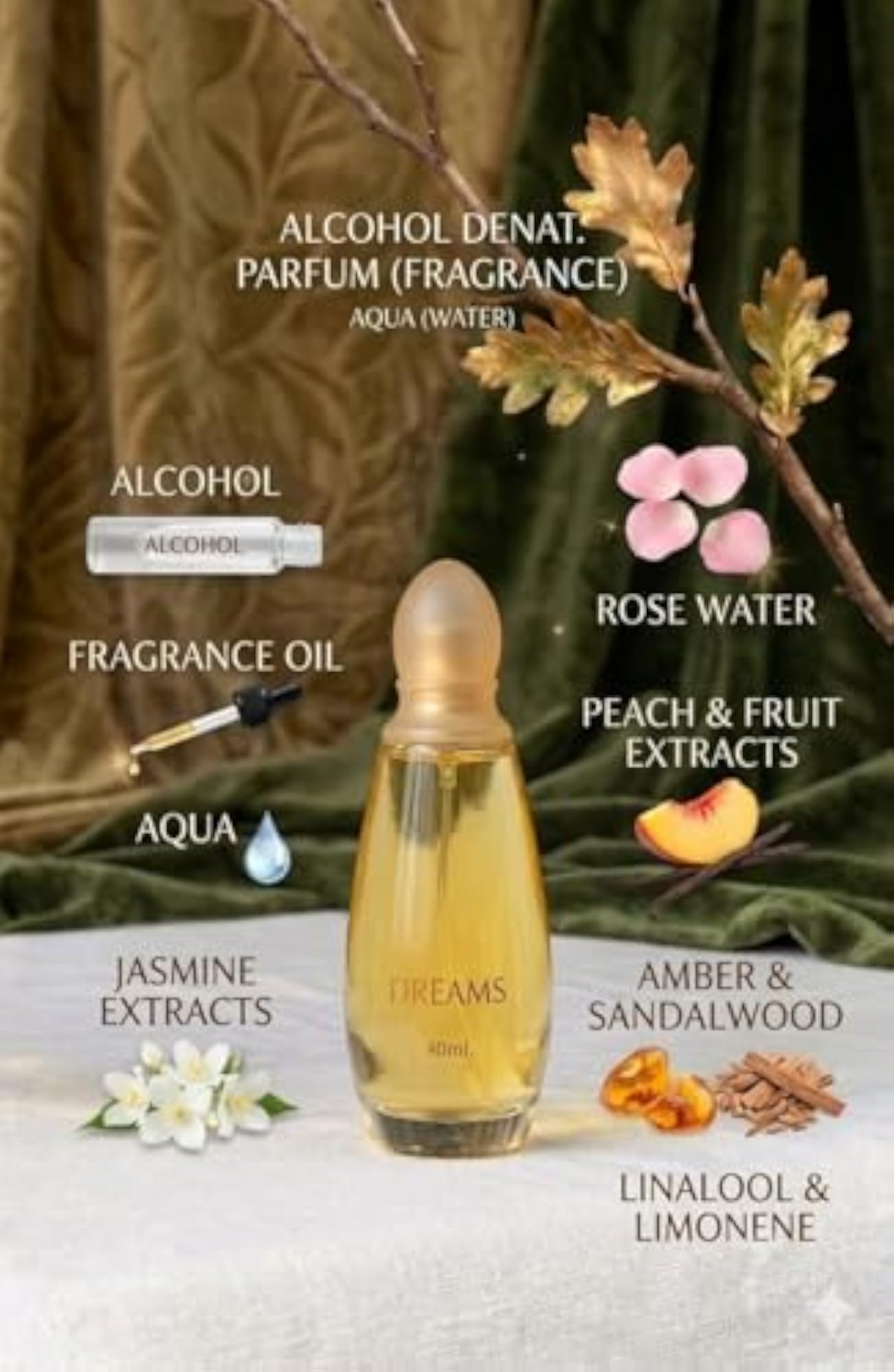 Dreams Eau De Parfum, Long Lasting Floral Scent, Liquid Spray, 40ml