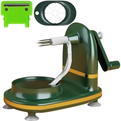 Ghbunuz 皮むき器 りんご 梨剥き器 手回し 回転 皮むき器 片手 林檎むき器 果物 皮剥き機 アップルピーラー 林檎皮剥機 替刃付き リンゴ 皮むき器 回転式 皮剥器 りんご皮剥き機 スライス リンゴ皮むき器 厚さ調整皮剥き機 8等分フルーツカッタ