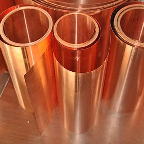 Davitu Wires & Cables - Conductive copper bars Bus Bars Copper Foil Tape Strip thick 0.5mm 0.8mm 1mm Connect current to electrical equip Copper busbar - (Specification: 1.0x200x200mm)