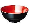 JapanBargain 2396, Large Soup Bowl Japanese Style Plastic Ramen Bowls for Udon Pho Noodles Soup Cereal Pasta, 52 ounce, Black and Red Color
