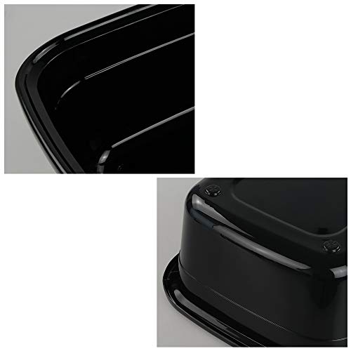 Pekky Plastic Dish Pan, Black Washing Basin, 14 Quart, 4-Pack #TOP4