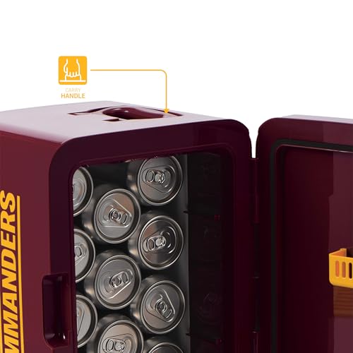Image of Ukonic NFL 15-Can Mini Fridge 10L - AC /DC Powered, Official Team Colors & Logo, Portable Cooler for Tailgates, Home, Office, or Car