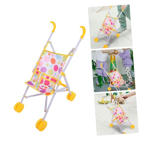 FUNNETOYU Kleiner Puppenwagen aus Kunststoff Puppenwagen für Mädchen Ab Jahren Robustes Polyester Abs Material Kompakt und Leicht für Puppenhaus Dekoration und Rollenspiele – Bild 7