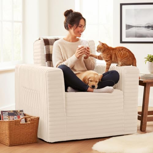 2-in-1 Boneless Sofa with Ottoman